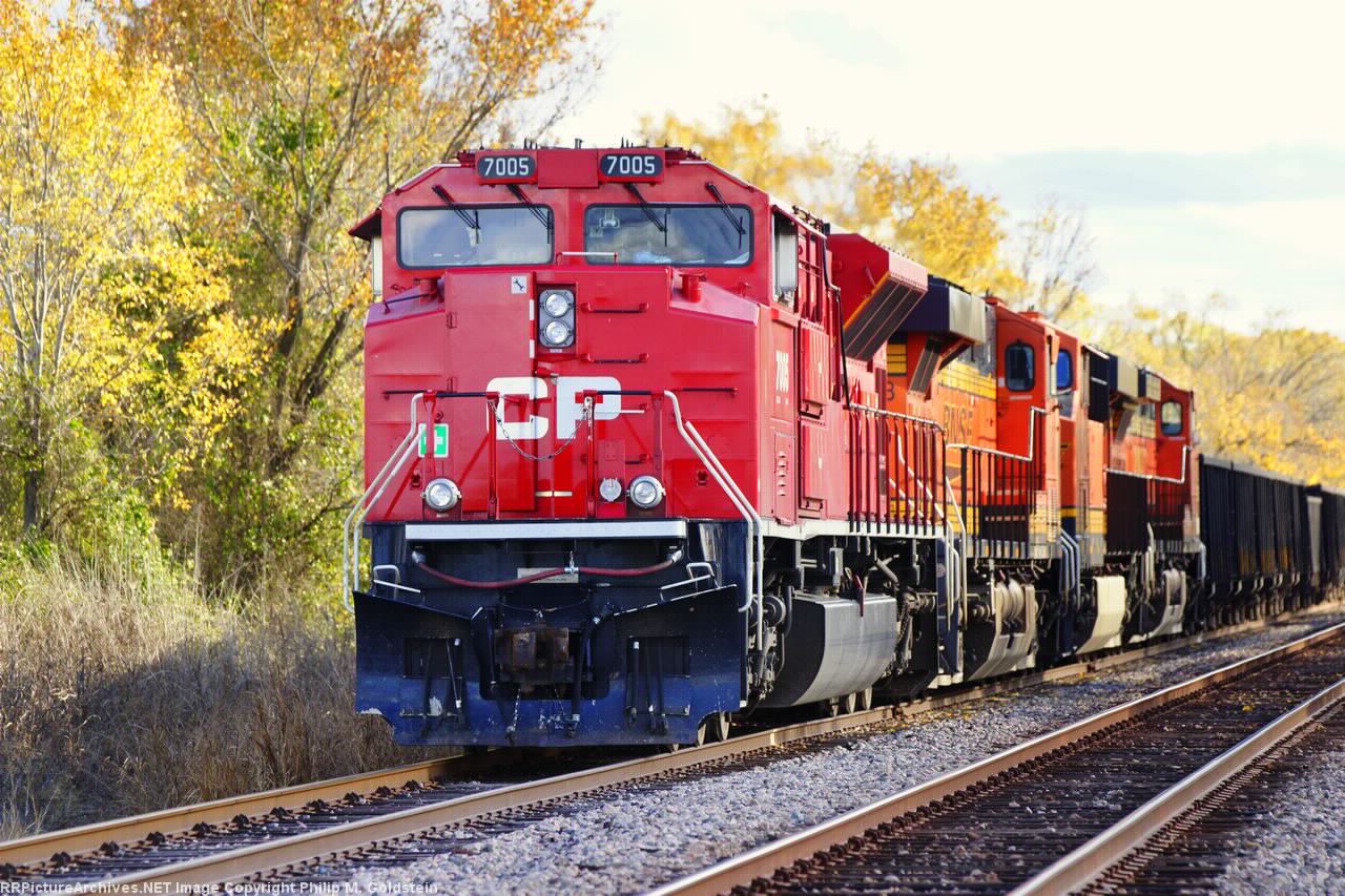 CP 7005, BNSF 7488, 6781, 4555 